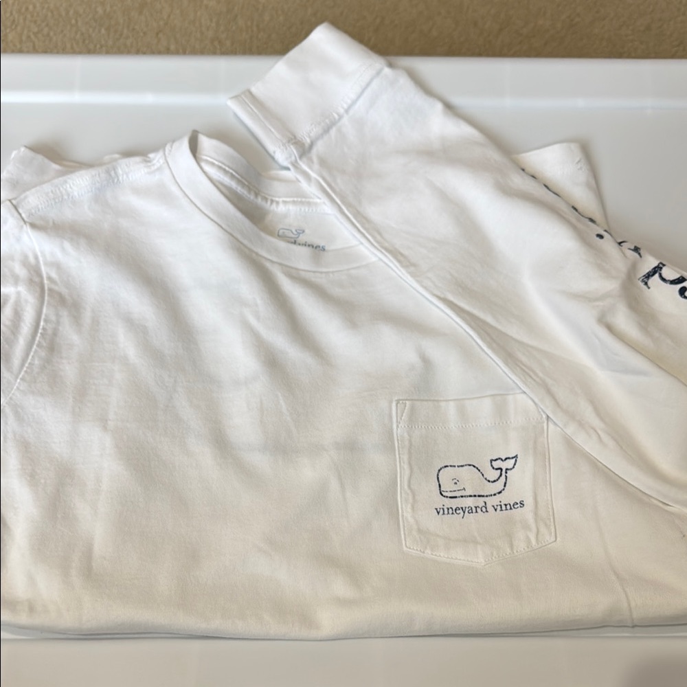 Boys Vineyard Vines White Long Sleeve Shirt